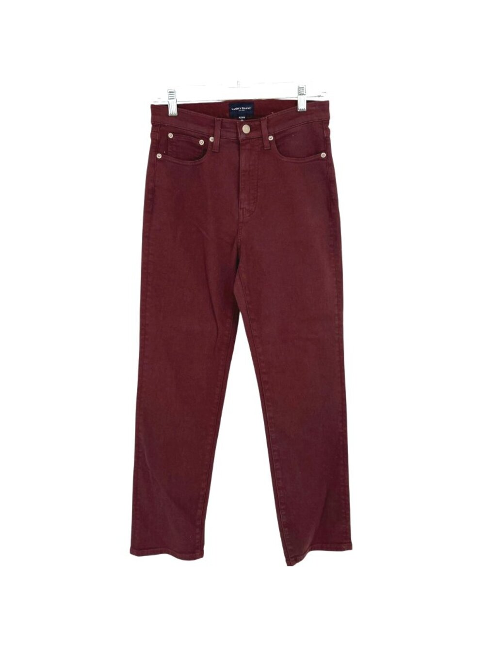 Lucky Brand Hi-Rise Ankle Maroon Denim Jeans Size 29